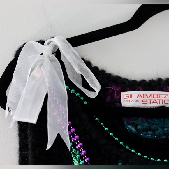 Vintage Gil Aimbez for Static ugly weird very odd sweater vest size Medium. - Picture 5 of 9